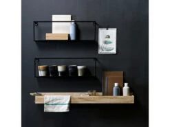 WOOOD Wandplank MEERT - Zwart Zwart -BergHOFF || Zuiver Verkoopwinkel 10874 deba meubelen decoratie woood meert