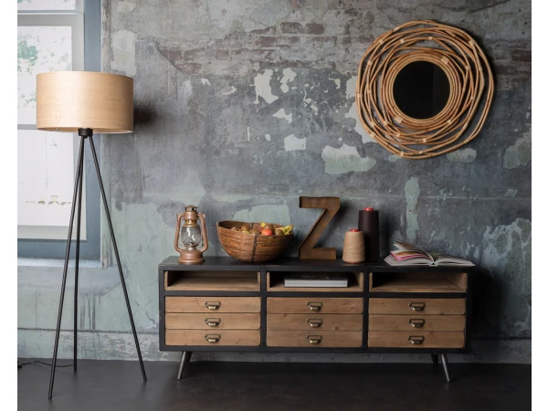 Spiegel KUBU - Rattan Hout 9 Spiegel KUBU - Rattan Hout - Afbeelding 7