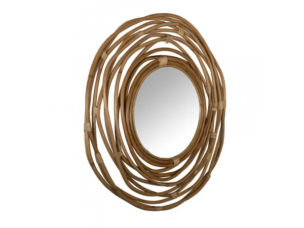 Spiegel KUBU - Rattan Hout 3 Spiegel KUBU - Rattan Hout