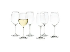 Set Van 6 Wittewijnglazen Glas