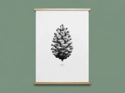 Poster PINE CONE - Black/White Wit 9 Poster PINE CONE - Black/White Wit -BergHOFF || Zuiver Verkoopwinkel 12671 deba meubelen decoratie paper collective nature 1 1 pine cone