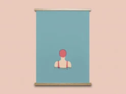 Poster SWIMMER Multicolor -BergHOFF || Zuiver Verkoopwinkel 12685 deba meubelen decoratie paper collective swimmer