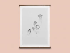 Poster JELLYFISH Wit -BergHOFF || Zuiver Verkoopwinkel 12718 deba meubelen decoratie paper collective jellyfish