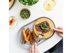 BergHOFF Ovaal Bord Met Bamboesnijplank LEO Hout -BergHOFF || Zuiver Verkoopwinkel 16641 deba meubelen decoratie berghoff leo line