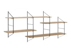 Hangrek BELFAST - Zwart/Hout Hout