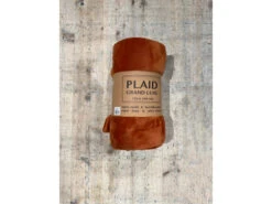 Plaid MICROFIBRE EFFEN - Cognac Cognac