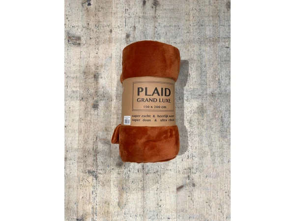 Plaid MICROFIBRE EFFEN - Cognac Cognac 3 Plaid MICROFIBRE EFFEN - Cognac Cognac