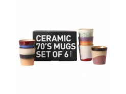 Set Van 6 Tassen 70's CERAMICS Multicolor -BergHOFF || Zuiver Verkoopwinkel hk living 48404