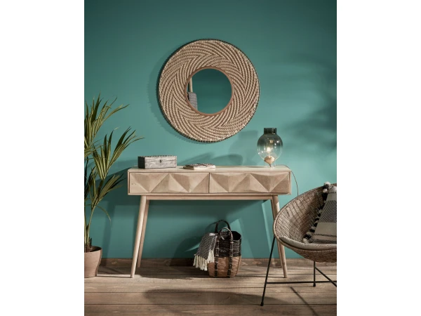 Spiegel KLEVIN - Naturel/Goud Goud 4 Spiegel KLEVIN - Naturel/Goud Goud - Afbeelding 2