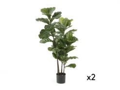 Kunstplant LYRATAS - Set Van 2 Groen