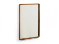 Spiegel SHAMEL - Massief Teak/Walnoot Bruin