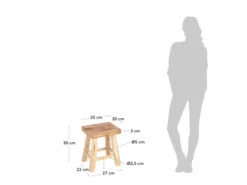 Krukje YUMBI - Teakhout Hout -BergHOFF || Zuiver Verkoopwinkel kave home yumbi 34793