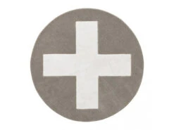 Rond Tapijt LIFETIME - Grijs/wit Lichtgrijs