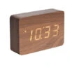 PRESENT TIME Wekker ALARM CLOCK SQUARE - Dark Wood Hout -BergHOFF || Zuiver Verkoopwinkel present time alarm clock square 64195