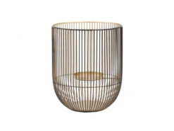 Windlicht CAGED LIGHT S - Black/Gold Goud