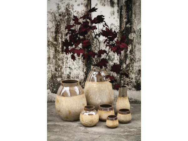 Vaas MAZE - Goud Keramiek Goud 5 Vaas MAZE - Goud Keramiek Goud - Afbeelding 3