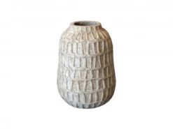 Stenen Vaas L TIMON - Bruin Cement Beige