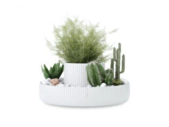 Umbra Plantenpot FOUNTAIN - Wit Keramiek Wit